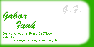 gabor funk business card